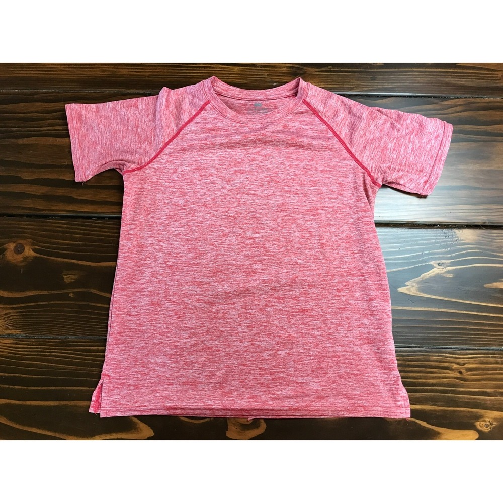 Athlio Shirt Kids Size 10/Small Red White Heather Athleticwear Short Sleeve Tee